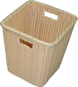 Cesto portabiancheria in plastica rattan lavabile grazioso intrecciato a mano per asciugamano da bagno dell'hotel - Product Image 2