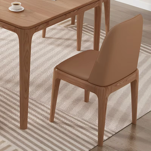 Contemporary Rectangular Wooden <strong>Dining</strong> Set Featuring Natural Grain Finish 6 Seater for Living Room and <strong>Dining</strong> <strong>Area</strong> - Product Image 2