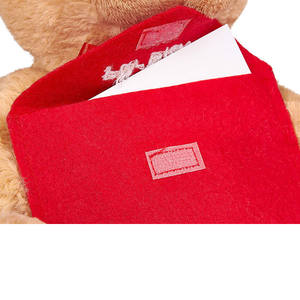 Doğum günü hediyesi için zarf ile özel yapılmış yumuşak peluş kahverengi 12 inç oyuncak ayı bebek - Product Image 4