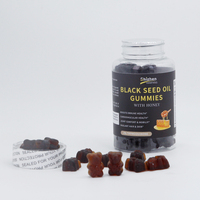 Gummies véganes d'huile de graines de cumin noir en gros sous marque privée OEM pour la minceur, la santé des cheveux et de la peau