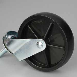 4 Inch Universal Caster Wheels Screw Rod Type Ball Bearing PP Plastic Durable Industrial Furniture Shelf Use - Product Image 3