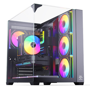 Boîtier de <span class=keywords><strong>PC</strong></span> de jeu SNOWMAN, tour de bureau E-ATX M-ATX, boîtier de jeu pour <span class=keywords><strong>PC</strong></span>, boîtier de <span class=keywords><strong>PC</strong></span> de jeu avec triple plaque de verre pour joueur - Product Image 1