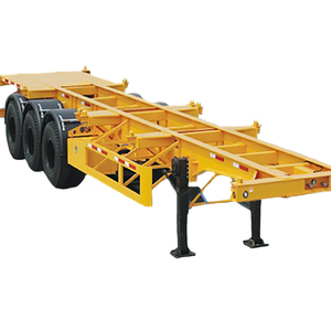 Semirremolques de Chasis de Acero de 3 Ejes y 40 Pies de Alta Calidad, Nuevos, Plataforma Plana con Contenedor 12R22.5 en Oferta - Product Image 1