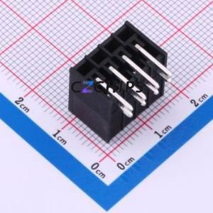 JL15EDGRHB-35008B01 Plug-in Terminal Block Bent Lead Through Hole,P=3.5mm Board-to-Board / Socket - Closed 2x4P 3.5mm Black - Product Image 2