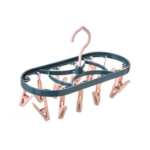 Plastic <b>Drying</b> <b>Rack</b> 12 Clips Round With Clip Windproof Multifunctional Underwear Pants <b>Drying</b> <b>Rack</b> Student Sock <b>Rack</b> - Product Image 5