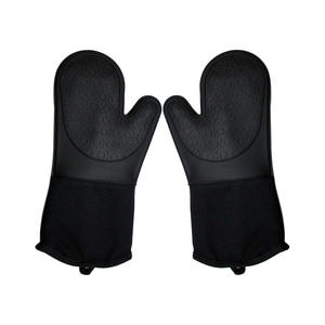 Guantes de Cocina de Silicona Libres de BPA, Resistentes al Calor, Guantes Largos de Algodón para Horno y Barbacoa con Forro Grueso de Algodón - Product Image 1