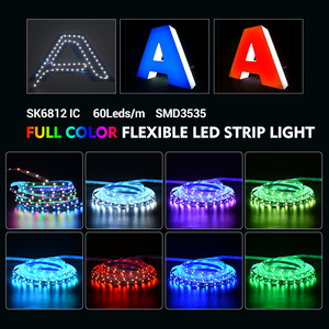 Bande LED adressable 6 mm RGBIC Zigzag 60 LED/m DC12V SMD3535 SK6812 LED intégrée, bande intelligente pleine couleur - Product Image 5