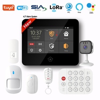 Système d'alarme intelligent P500s, nouveau modèle, écran tactile 4,3 pouces, sécurité domestique, multilingue, Tuya Smart WiFi GSM, alimenté par batterie