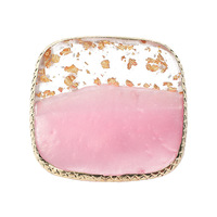 Palette de nail art Gold Edge avec couvercle transparent, plateau de mélange coloré pour outils de manucure