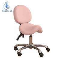 Chaise de selle de tabouret réglable en hauteur hydraulique chaise de laboratoire de technicien de tabouret de coiffure