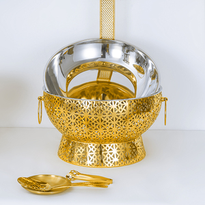 Bộ đồ giữ nóng thức ăn kiểu <span class=keywords><strong>buffet</strong></span> Tianxing, thiết kế sang trọng, mạ vàng, có nắp đậy, dành cho nhà hàng - Product Image 3