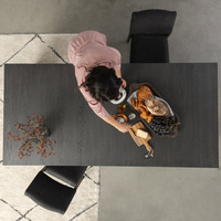 Table à manger rectangulaire télescopique extensible en bois massif, style nordique, moderne et simple, pour appartement, invisible