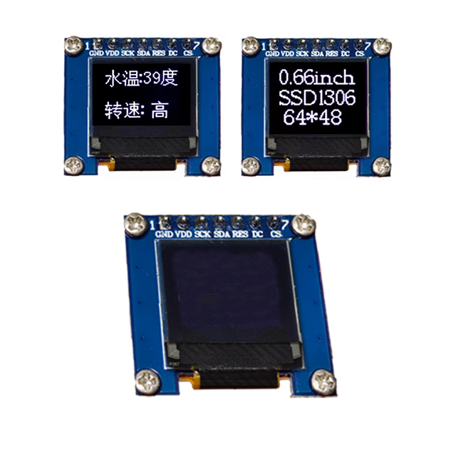 0.66inch 0.66" OLED LCD Module 64x48 Small Lcd Display Module 0.66 Inch OLED Display SSD1306 IIC/I2C Interface