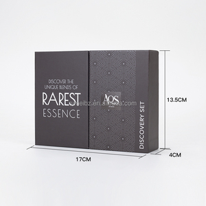 Đen 10ml đôi cửa Nước hoa Hộp quà tặng các tông nam châm mini du lịch Trường hợp với Matt cán cho chăm sóc da huyết thanh cho mỹ phẩm - Product Image 5