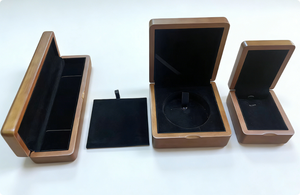 Factory wholesale custom High-end wooden jewelry <b>boxes</b> with logo for rings, <b>earrings</b>, bracelets, bangles, pendants and necklaces - Product Image 6