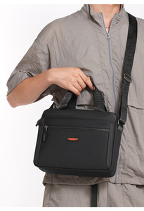 Sac à main pour homme personnalisé, style business décontracté, grande capacité, multi-compartiments, sacoche élégante, sac bandoulière - Product Image 6