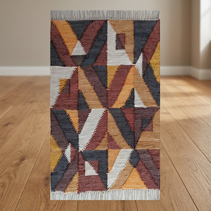 High Quality Hand Knotted <b>Rugs</b> Made of Pure Handspun Wool Premium Cotton Carpets Traditional Ushak Design From India - Product Image 4