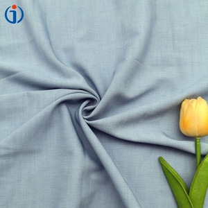 Shaoxing Textile Woven Soft Touch Light Blue 55%Polyester 25%Rayon 15%TEN Lyocell 5%Spandex Denim Style Fabric for <strong>Shirting</strong> - Product Image 4