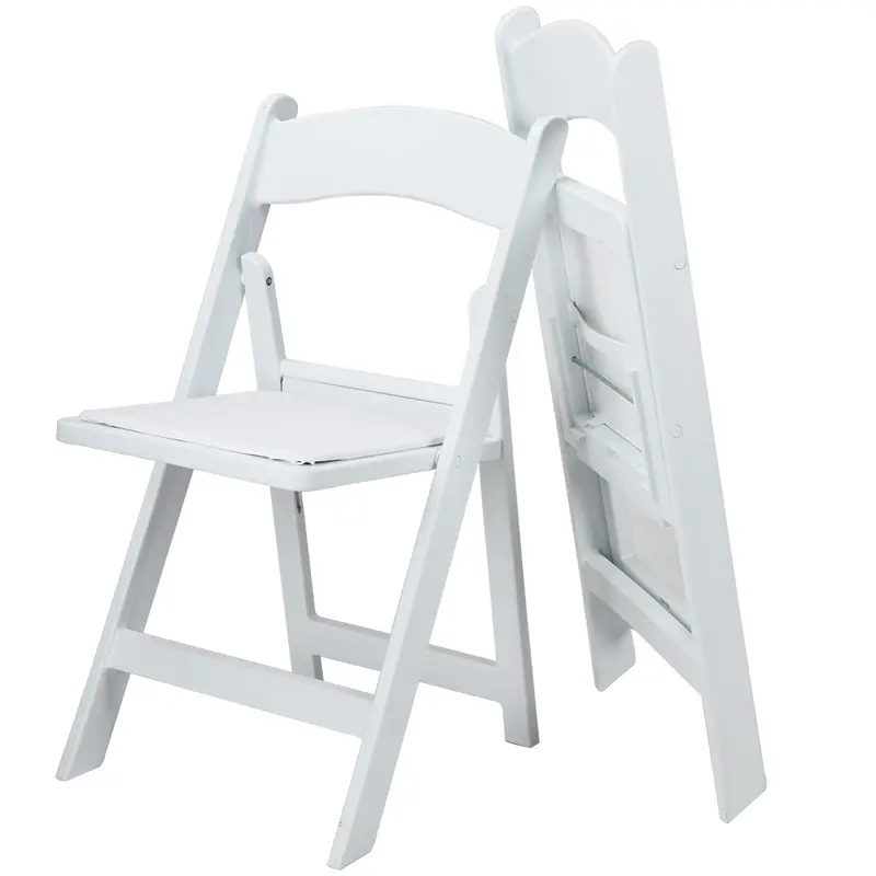 Wholesale Top Quality Outdoor Foldable Chair Wedding Event Plastic Wimbledon Garden Chairs White Resin Folding Chair