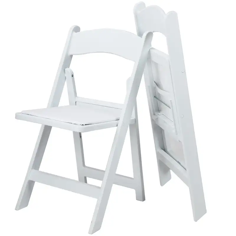 Оптовая продажа высокое качество открытый складной стул свадебное событие пластиковые Уимблдон садовые стулья белый смолы складной стул