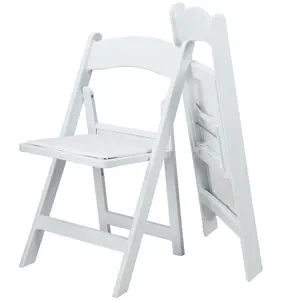 En gros Top Qualité Chaise Pliante Extérieure D'événement De Mariage En Plastique Wimbledon Chaises de Jardin Chaise Pliante En Résine Blanche