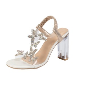 <span class=keywords><strong>Sandales</strong></span> romaines élégantes à talons très hauts et bout rond pour femme, ornées de strass, collection Printemps 2025, grandes tailles - Product Image 5