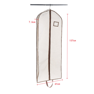 Tout nouveau sac de vêtement en coton imprimé personnalisé <span class=keywords><strong>robe</strong></span> de mariée personnalisée couverture en <span class=keywords><strong>lin</strong></span> anti-poussière couverture de costume réutilisable - Product Image 2