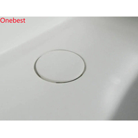 Lavabos doubles modernes en surface solide avec meuble sous-vasque, toilettes, WC, lavabos de salle de bain