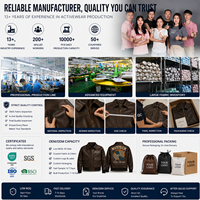 Jaket Klasik Fit Reguler dengan Bordir Kustom, Cetak, Kulit PU Imitasi, Ritsleting Logam, dan Kantong Utilitas.