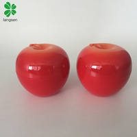 Cosmetica gebruik 30g plastic apple shaped cosmetische pot jar container voor cosmetische huidverzorging crème, fruit vormige crème potjes