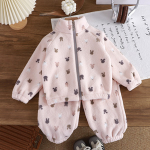 Set di <span class=keywords><strong>Abbigliamento</strong></span> Invernale per Bambini 2026, Due Pezzi con Stampa Cartoon, Caldo e Spesso, per Ragazzi e Ragazze, Set di Biancheria Intima e Pigiami - Product Image 4