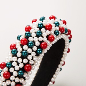 Diademas con cuentas de perlas de esponja <span class=keywords><strong>barrocas</strong></span> recién llegadas al por mayor para <span class=keywords><strong>mujer</strong></span> Diadema con cuentas de perlas púrpura verde amarillo - Product Image 4