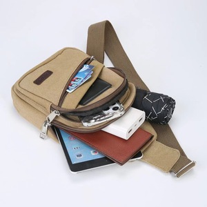 공장 맞춤형 남성용 단기 여행용 야외 크로스바디 도난 방지 방수 가슴 가방 USB 충전 숄더 메신저 백 - Product Image 3