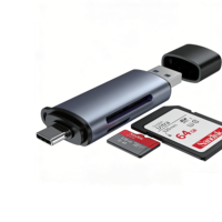 Lecteur de carte SD TF externe USB Type-C 2 en 1 JCR001S 3.0