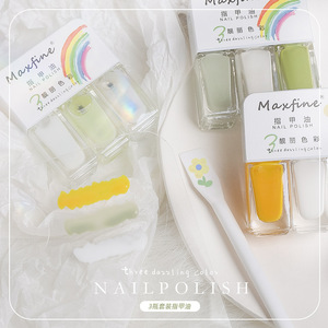 3 팩 노베이크 매니큐어 퀵드라이 롱래스팅 필오프 수성 4ml X 3 매니큐어 세트 - Product Image 5