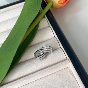 S925 Sterling <b>Silver</b> <b>Stud</b> <b>Earrings</b> Geometric Micro Inlaid Everyday Wear Women's Fine Jewelry - Product Image 2