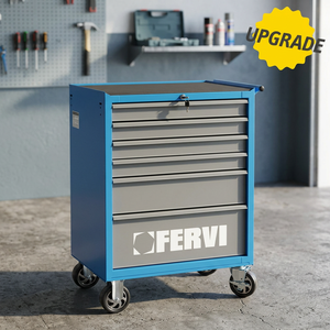 Banc de travail en métal FERVI avec armoire à outils, poste de travail portable personnalisable OEM pour le rangement des outils et l'utilisation en atelier C900/B 45,5 kg - Product Image 3