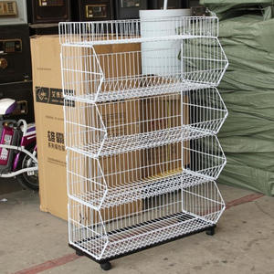 RD kim loại snack Rack hiển thị một mặt cửa hàng lưới kệ với Giỏ dây là viết tắt của siêu thị đồ ăn nhẹ lưu trữ - Product Image 3