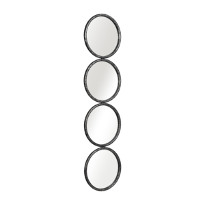 Four Linked Circular <b>Mirror</b> Panels Round <b>Wall</b> <b>Mirror</b> <b>Set</b> For Bedroom Bathroom Office Decor - Product Image 2