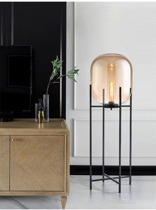 <span class=keywords><strong>Lampe</strong></span> autoportante industrielle en <span class=keywords><strong>verre</strong></span> et métal, design nordique moderne, luminaire décoratif d'intérieur, idéal pour un salon, nouveau modèle 2022 - Product Image 4