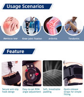 Orthèse de stabilisation de l'articulation du genou flexible taille unique, soutien pour fracture du membre inférieur, récupération de la cuisse et de la jambe, rééducation