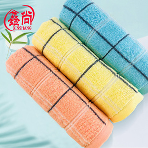 Toalla de Algodón a Cuadros Xinshang 35x75cm, Suave y Absorbente, Toalla Facial para el Hogar, Uso Adulto - Product Image 1