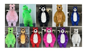 Costume da Mascotte Gonfiabile <span class=keywords><strong>di</strong></span> <span class=keywords><strong>Masha</strong></span>, Personaggio dei Cartoni Animati Natalizi, Colore Bianco, per Adulti, in Vendita - Product Image 5