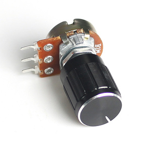 WH148 5Set 15mm 3pin in lega di alluminio nero tappo a manopola 1K 2K 5K 10K 20K 50K 100K 250K 1M Kit potenziometro lineare reostats rotanti - Product Image 5