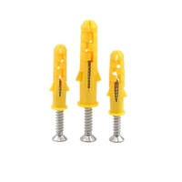 Ancrage d'expansion de colonne de tuyau Ancrage mural en plastique jaune M6-M20 vis taraudeuse Bouchon mural en nylon
