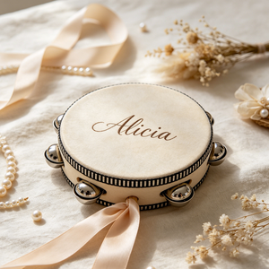 Wedding Party <strong>Percussion</strong> Tambourine 4/6 Inch Solid Birch Wood Sheepskin Drum Wholesale Custom Logo Holiday Present - Product Image 2