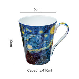 Taza de café de cerámica segura para <span class=keywords><strong>microondas</strong></span> saludable Fine Bone China, taza de leche personalizada de buena calidad - Product Image 6