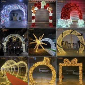 Arco <span class=keywords><strong>de</strong></span> Luces LED Gigante Toprex IP65 con Diseño <span class=keywords><strong>de</strong></span> Bastón <span class=keywords><strong>de</strong></span> Caramelo, Decoración Navideña <span class=keywords><strong>de</strong></span> Grado Comercial para Exteriores, Parques, Centros Comerciales - Product Image 2