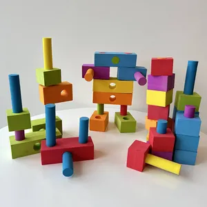 100 Stück EVA Foam Building Blocks Quadratische Würfel Symmetrie Hand manipulation Lernspiel zeug