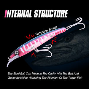 Nuove Esche Minnow Luminose per Pesca a Traina in Profondità FJORD, 160mm 33g, Esche Galleggianti in Plastica Dura per Pesca in Acqua Dolce - Product Image 5